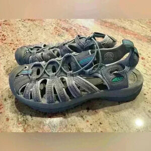 Keen Whisper Waterproof Sandals Shoes Womens Size 8.5 Gray Outdoor Sport Trail